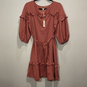 MAX‎ STUDIO Print Tie-Waist Dress